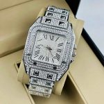 Karan Aujla Silver Diamond Watch OG Quality