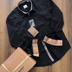 Burberry Black Shirt With Box