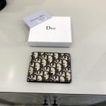 CHRISTIAN DIOR Oblique Compact Wallet Black